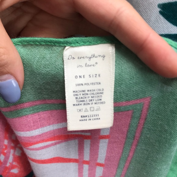 NWT Flamingo & Leaf Print Long Kimono with Tassels - Picture 5 of 5